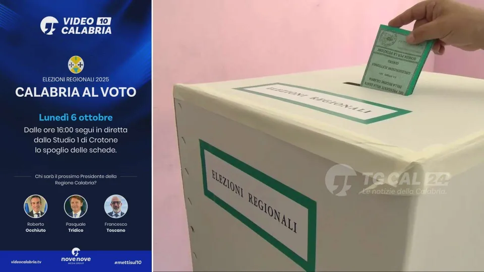 REGIONALI 2025 | Spoglio e risultati in diretta su Video Calabria