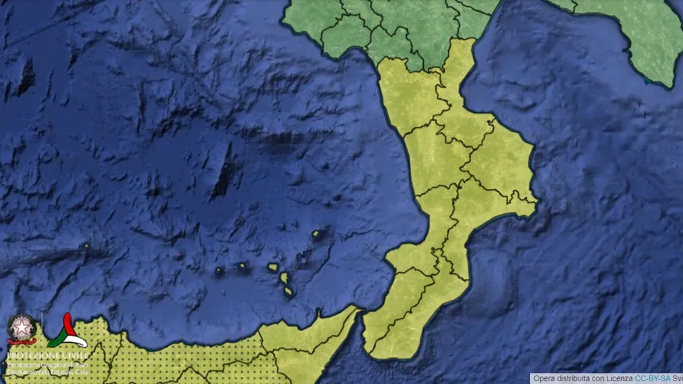 Pioggia e maltempo: valutata allerta gialla in Calabria per l'11 gennaio