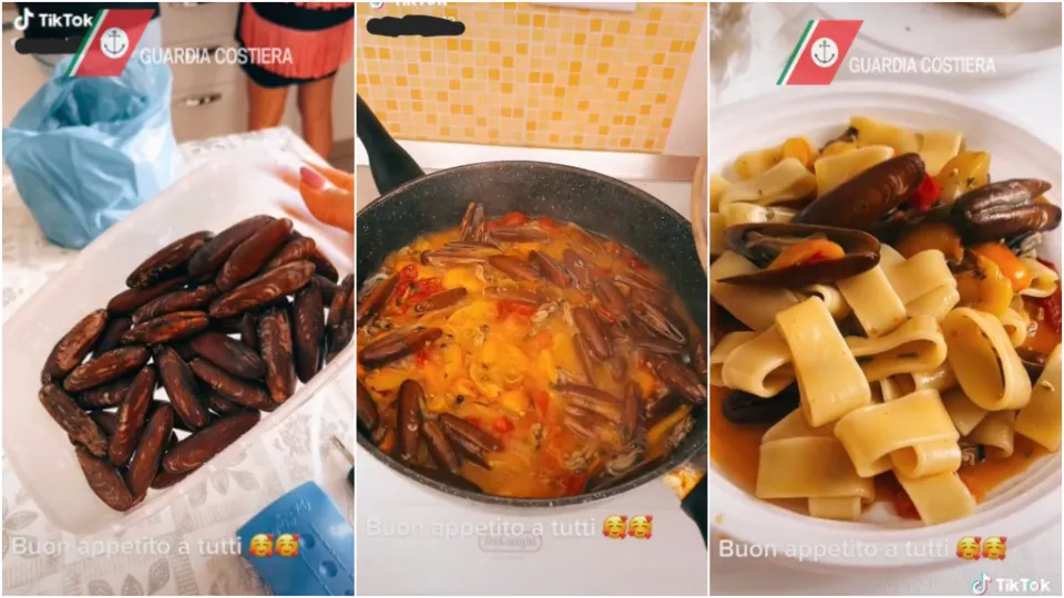 Mangiano i datteri di mare e postano tutto sui social: pizzicati dalla Capitaneria di Porto