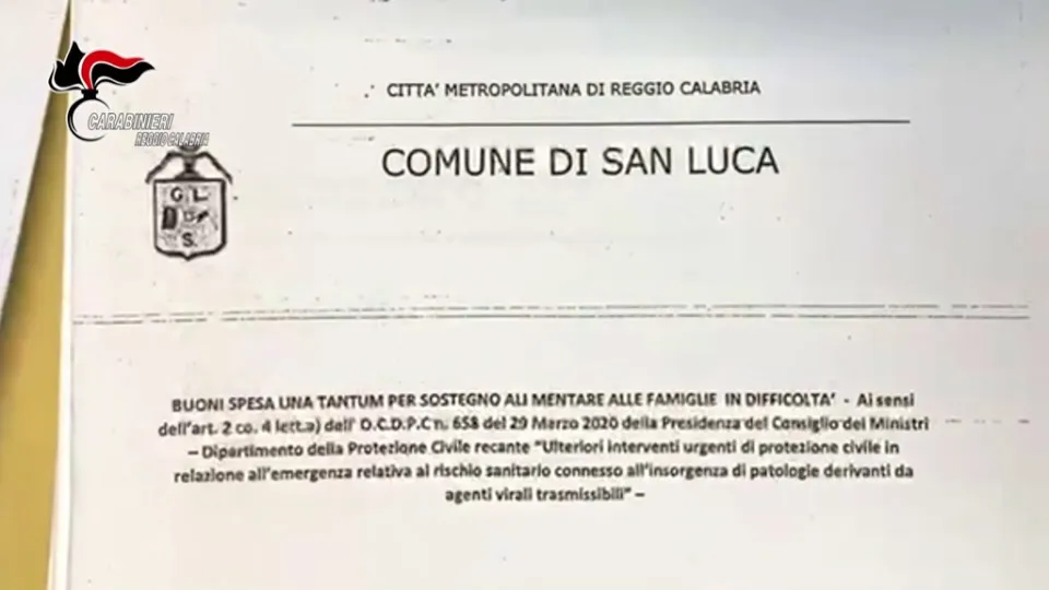 Buoni spesa Covid a soggetti vicini alla 'ndrangheta: 15 denunce a San Luca (VIDEO)