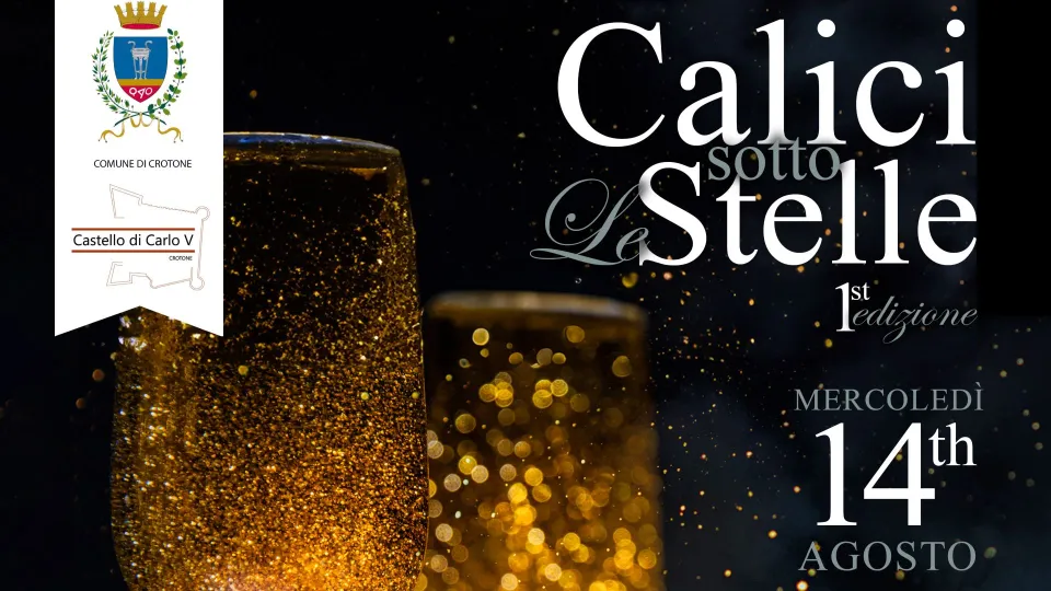 Crotone, il 14 agosto l'appuntamento con "Calici sotto le stelle"