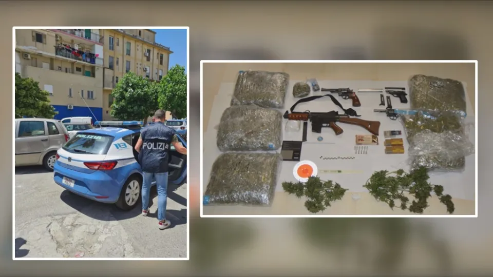 Crotone, blitz della Polizia a Fondo Gesù: sequestrate droga, armi e denunciate tre persone
