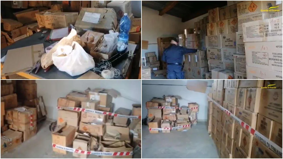 Sequestrati 2 milioni di fuochi d'artificio pericolosi nel Cosentino