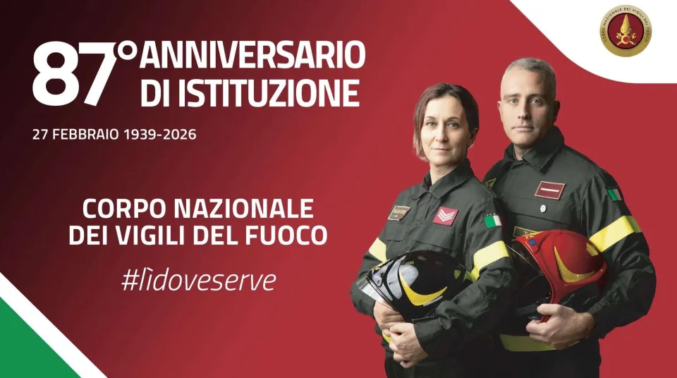 87° anniversario VVF: Calabria, 40mila interventi nel 2025