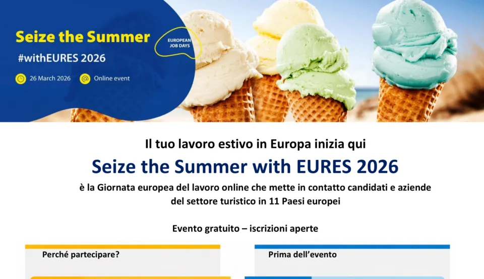 “Seize the Summer with EURES 2026”, al via il recruiting