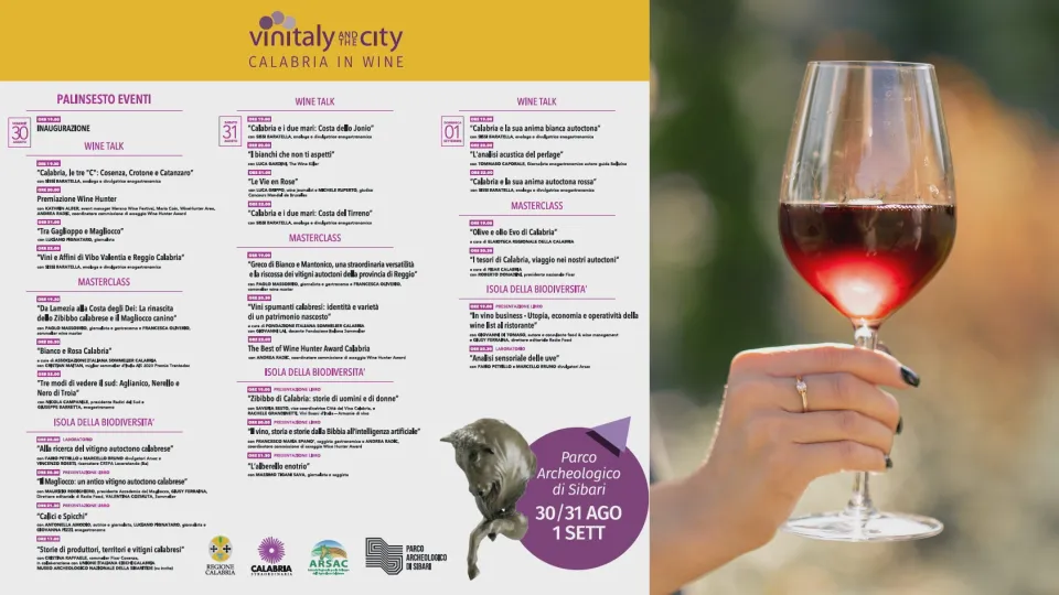 Vinitaly and the City: il programma della tre giorni a Sibari