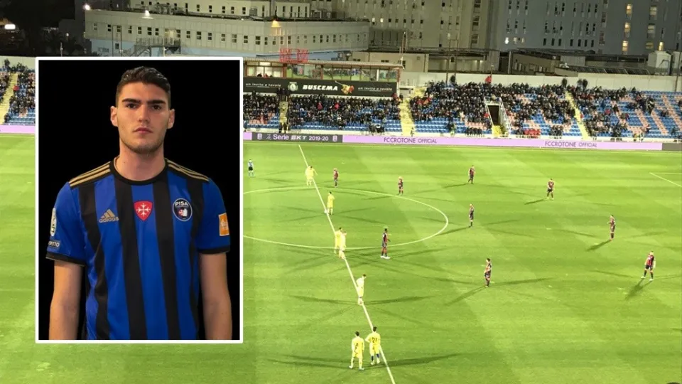 Crotone-Pisa, le scuse di Perazzolo dopo il lancio della bottiglietta d'acqua in Tribuna