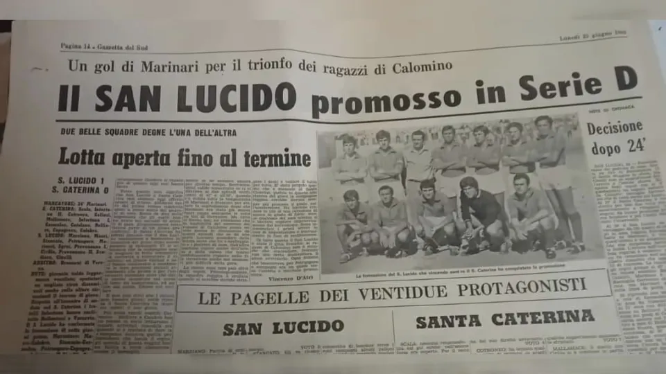 La storia calcistica del San Lucido ne "Le giornate amarcord"