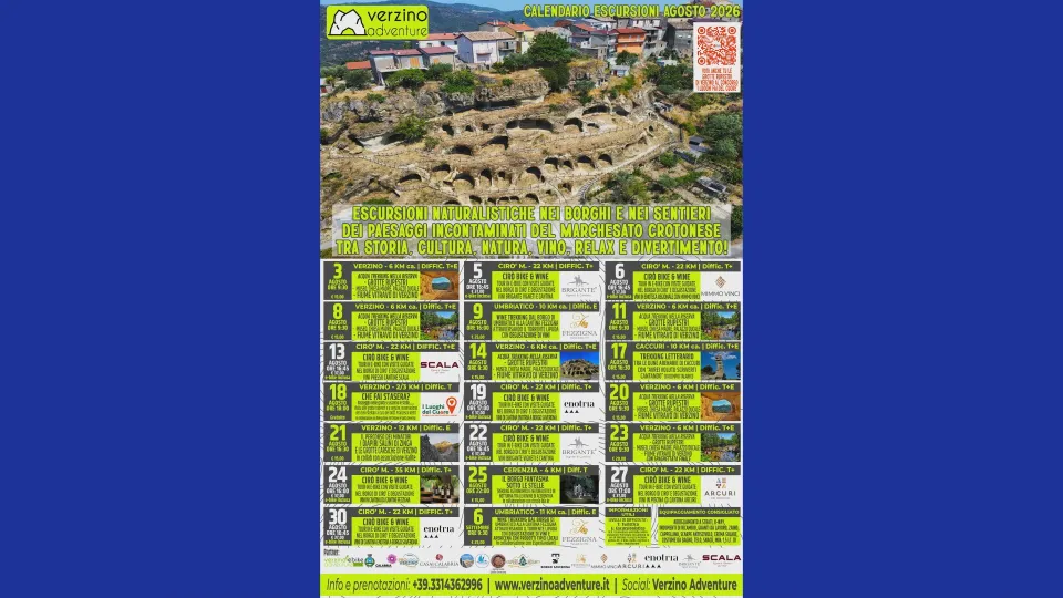 Verzino Adventure, agosto tra natura e cultura: escursioni alla scoperta del Marchesato